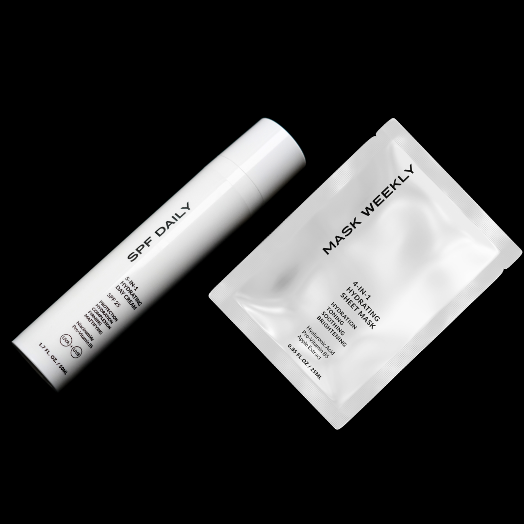 SPF 25 Dagcrème (50ml) + Gezichtsmasker (25ml)